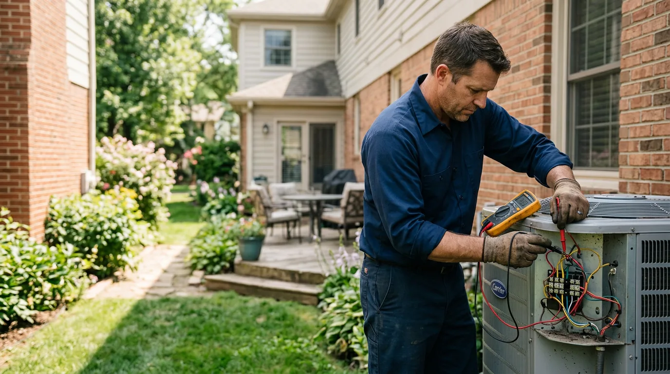 HVAC technician working near Schnecksville, PA